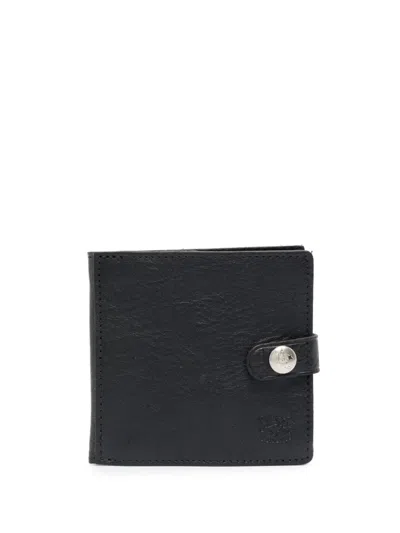 Il Bisonte Logo-debossed Bi-fold Wallet In Black