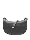Il Bisonte Logo-detail Curved Shoulder Bag In Black