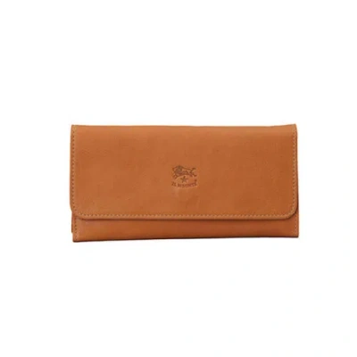 Pre-owned Il Bisonte Long Wallet Continental Wallet Classic Scw009 Naturale Na178 In Iv/naturale/na178