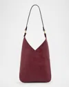 Il Bisonte Malibu Leather Shoulder Bag In Amarena
