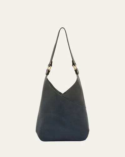 Il Bisonte Malibu Leather Shoulder Bag In Black