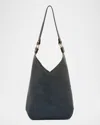 Il Bisonte Malibu Leather Shoulder Bag In Blu Oltremare