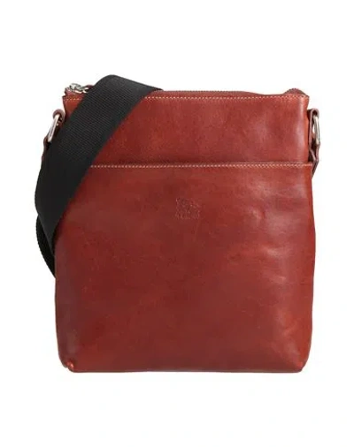 Il Bisonte Man Cross-body Bag Brown Size - Leather