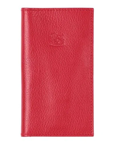 Il Bisonte Man Document Holder Red Size - Soft Leather