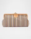 Il Bisonte Manuela Frame Canvas Clutch Bag
