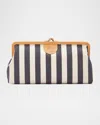 Il Bisonte Manuela Frame Canvas Clutch Bag