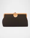 Il Bisonte Manuela Frame Canvas Clutch Bag