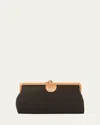 Il Bisonte Manuela Frame Canvas Clutch Bag In Multi