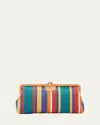 Il Bisonte Manuela Frame Canvas Clutch Bag In Multi