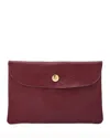 Il Bisonte Manuela Leather Coin Purse In Burgundy