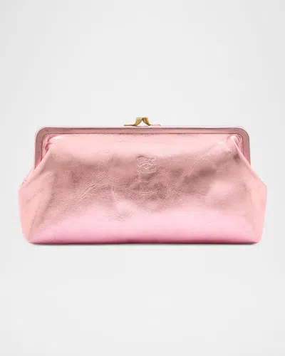 Il Bisonte Manuela Metallic Leather Clutch Bag