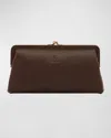 Il Bisonte Manuela Vegetable-tanned Leather Clutch Bag In Caffe