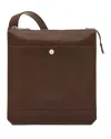 Il Bisonte Men's Meleto Leather Crossbody Bag In Caffe