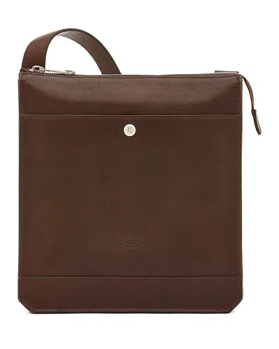 Il Bisonte Men's Meleto Leather Crossbody Bag In Coffee