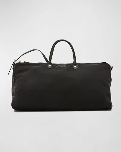 Il Bisonte Men's Canvas-leather Travel Duffle Bag In Black