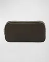 Il Bisonte Men's Cestello Leather Toiletry Bag In Green