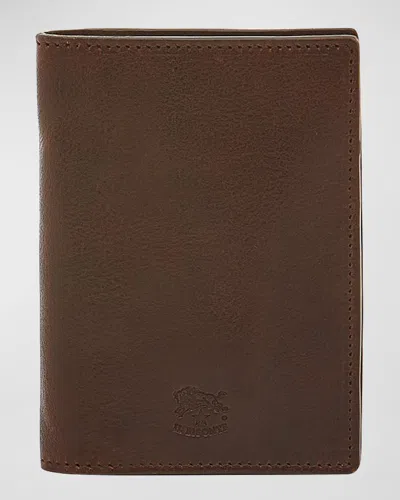 Il Bisonte Men's Cestello Medium Vertical Bifold Wallet In Brown
