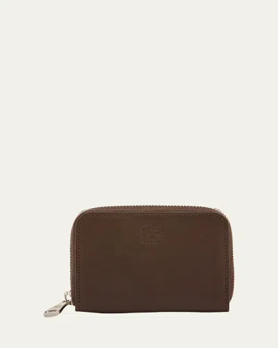 IL BISONTE MEN'S CESTELLO SMALL LEATHER ZIP-AROUND WALLET