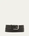 Il Bisonte Men's Classic Cowhide Leather Belt In Black
