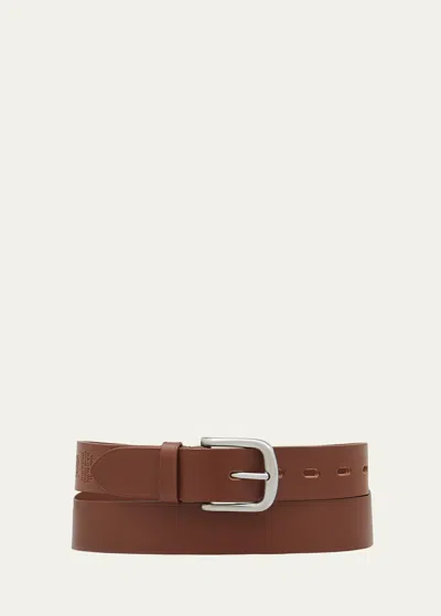 Il Bisonte Men's Classic Cowhide Leather Belt In Brown