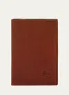 Il Bisonte Men's Galileo Leather Card Case In Cognac