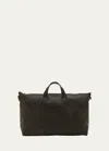 Il Bisonte Men's Galileo Leather Travel Bag In Black