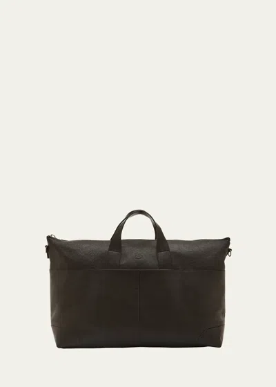 Il Bisonte Men's Galileo Leather Travel Bag In Black