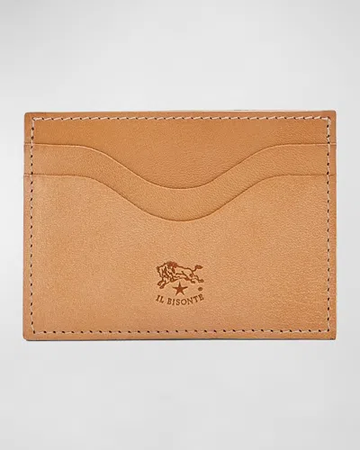 Il Bisonte Men's Leather Card Case In Brown