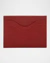 Il Bisonte Men's Leather Card Case In Red