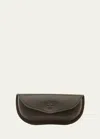 Il Bisonte Men's Leather Eyeglass Case In Black