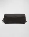 Il Bisonte Men's Leather Travel Toiletry Case In Vintage Black