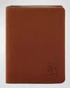 Il Bisonte Men's Oriuolo Leather Bifold Card Holder In Brown