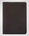Il Bisonte Men's Vachetta Leather Bifold Card Case In Black
