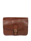 Il Bisonte Mini Buckle-fastening Cross Body Bag In Brown