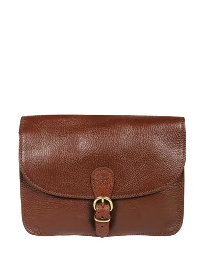 Il Bisonte Mini Buckle-fastening Cross Body Bag In Brown