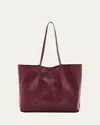 Il Bisonte Nina Pleated Leather Tote Bag In Amarena
