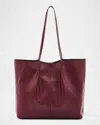 Il Bisonte Nina Pleated Leather Tote Bag In Amarena
