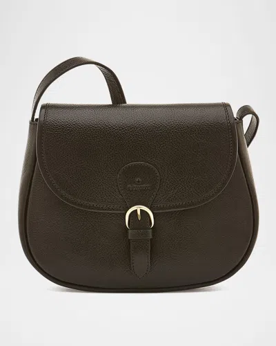 Il Bisonte Novecento Leather Saddle Crossbody Bag In Black