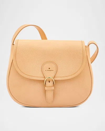 Il Bisonte Novecento Leather Saddle Crossbody Bag In Natural