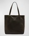 Il Bisonte Novecento North-south Leather Tote Bag In Black