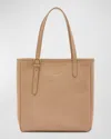 Il Bisonte Novecento North-south Leather Tote Bag In Caffe Latte