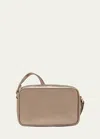 Il Bisonte Oliveta Metallic Leather Camera Crossbody Bag In Bronze