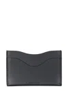 Il Bisonte Leather Cardholder In Black