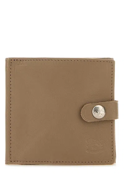 Il Bisonte Dove Grey Leather Wallet In Brown