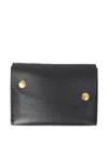 Il Bisonte Press-stud Leather Cardholder In Black
