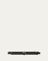 Il Bisonte Reversible Calf Leather Belt In Black