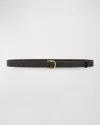 Il Bisonte Reversible Calf Leather Belt In Black