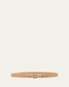 Il Bisonte Reversible Calf Leather Belt In Brown