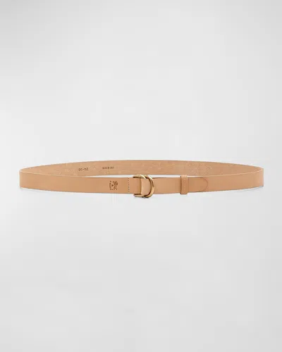 Il Bisonte Reversible Calf Leather Belt In Neutral
