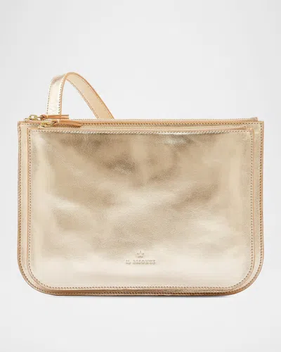 Il Bisonte Roseto Metallic Leather Crossbody Bag